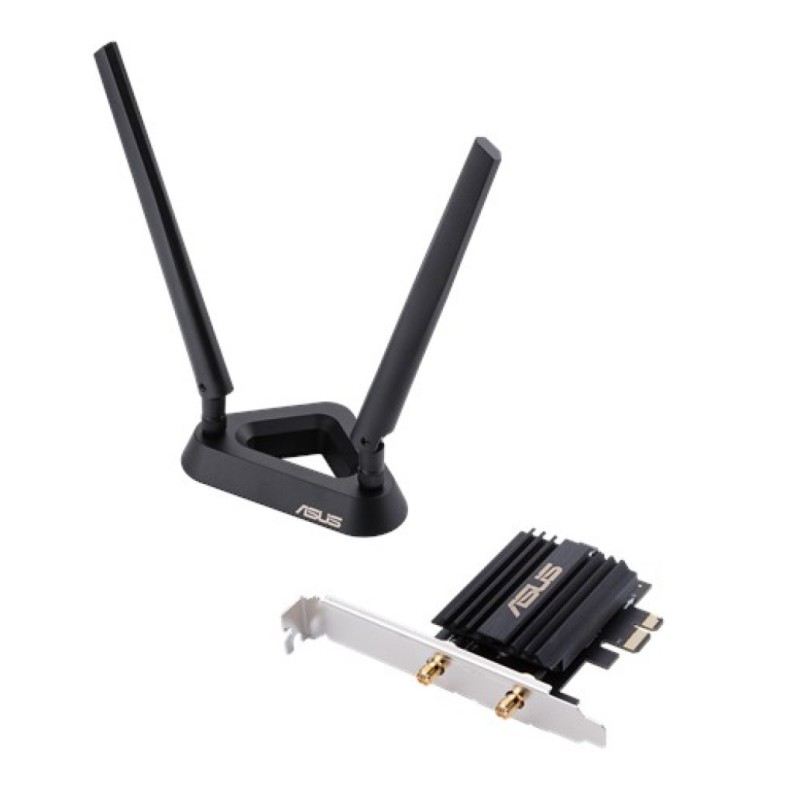 Brezžični mrežni adapter Asus PCE-AX58BT WiFi6 802.11ax AX3000 2976Mbit/s MU-MIMO 2x antena BT 5.0 (90IG0610-MO0R00) ASUS Brezžični mrežni adapter Asus PCE-AX58BT WiFi6 802.11ax AX3000 2976Mbit/s MU-MIMO 2x antena BT 5.0 (90IG0610-MO0R00)