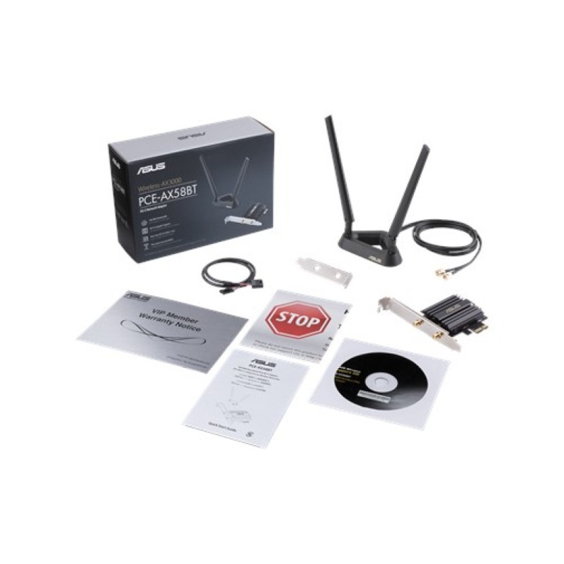 Brezžični mrežni adapter Asus PCE-AX58BT WiFi6 802.11ax AX3000 2976Mbit/s MU-MIMO 2x antena BT 5.0 (90IG0610-MO0R00) ASUS Brezžični mrežni adapter Asus PCE-AX58BT WiFi6 802.11ax AX3000 2976Mbit/s MU-MIMO 2x antena BT 5.0 (90IG0610-MO0R00)