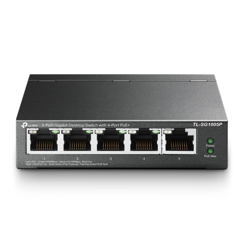 STIKALO 5-PORT TP-Link 100/1000 PoE (TL-SG1005P-V2) TP-LINK STIKALO 5-PORT TP-Link 100/1000 PoE (TL-SG1005P-V2)