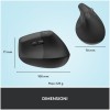 Miš brezžična + Bluetooth Logitech Lift Vertical za desničarje 4000DPI ergonomična grafitna (910-006473) LOGITECH Miš brezžična + Bluetooth Logitech Lift Vertical za desničarje 4000DPI ergonomična grafitna (910-006473)