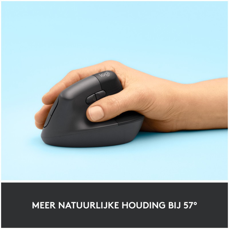 Miš brezžična + Bluetooth Logitech Lift Vertical za desničarje 4000DPI ergonomična grafitna (910-006473) LOGITECH Miš brezžična + Bluetooth Logitech Lift Vertical za desničarje 4000DPI ergonomična grafitna (910-006473)