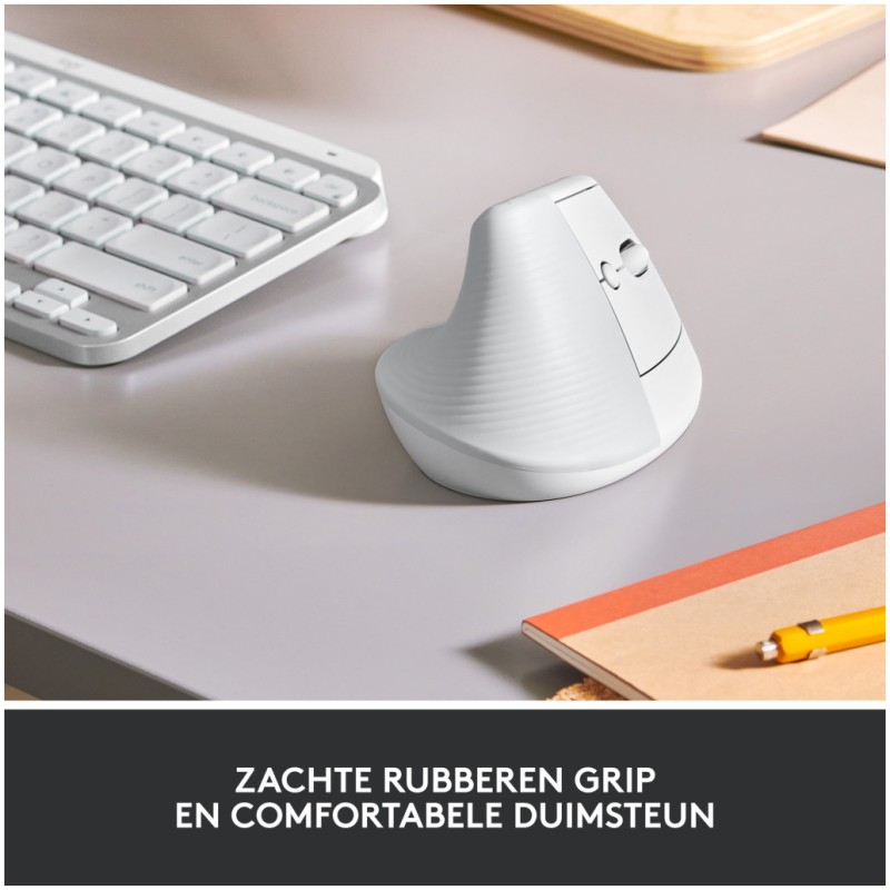 Miš brezžična + Bluetooth Logitech Lift Vertical za desničarje 4000DPI ergonomična bela (910-006475) LOGITECH Miš brezžična + Bluetooth Logitech Lift Vertical za desničarje 4000DPI ergonomična bela (910-006475)