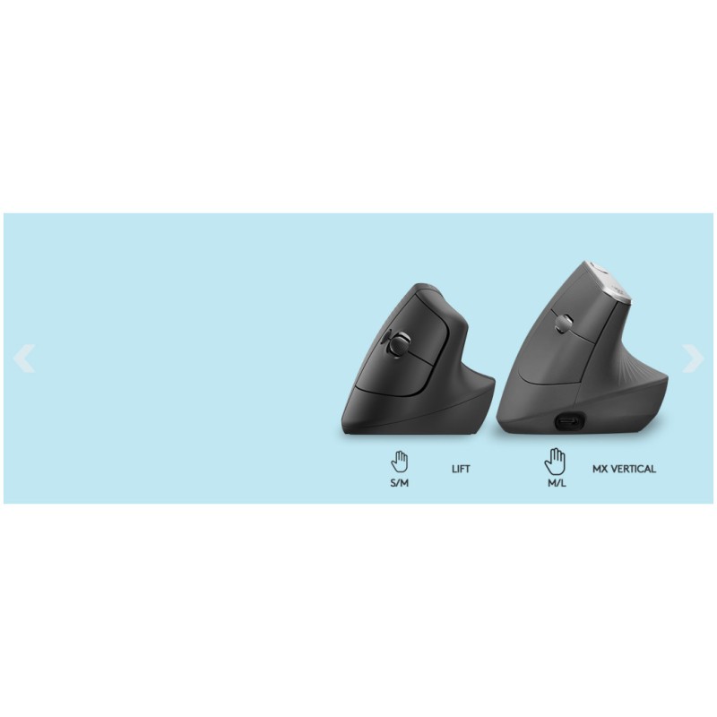 Miš brezžična + Bluetooth Logitech Lift Vertical za desničarje 4000DPI ergonomična roza (910-006478) LOGITECH Miš brezžična + Bluetooth Logitech Lift Vertical za desničarje 4000DPI ergonomična roza (910-006478)