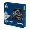 Ventilator Arctic P12 PST Silent 120mm, črna BULK ARCTIC Ventilator Arctic P12 PST Silent 120mm, črna BULK