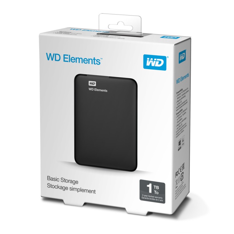 Prenosni disk 6,4cm (2,5) 1TB USB 3.0 WD Elements (WDBUZG0010BBK) WD Prenosni disk 6,4cm (2,5) 1TB USB 3.0 WD Elements (WDBUZG0010BBK)