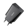 Hišni polnilec 100-240V => 1x USB-C 20W Baseus črn (CCFS-SN01)
