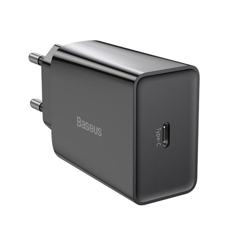 Hišni polnilec 100-240V => 1x USB-C 20W Baseus črn (CCFS-SN01) Baseus Hišni polnilec 100-240V => 1x USB-C 20W Baseus črn (CCFS-SN01)