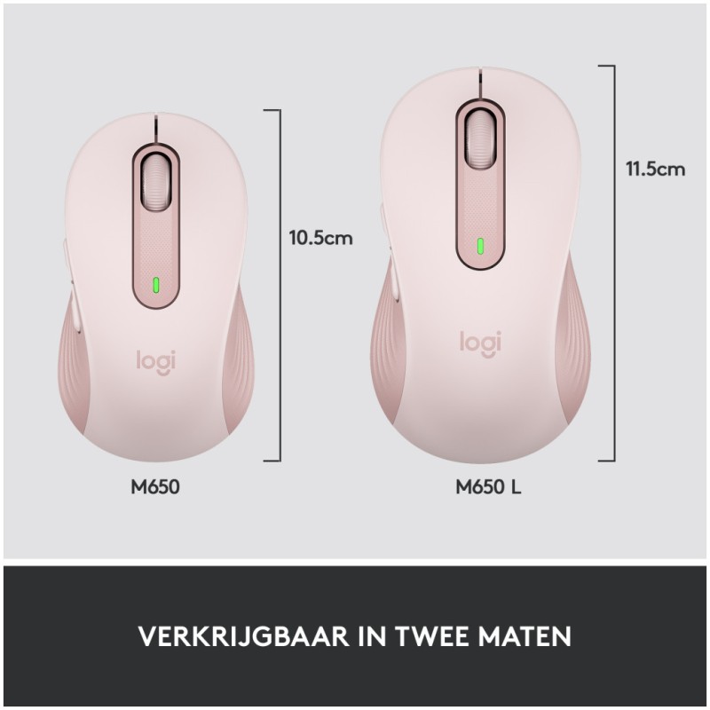 Miš brezžična + Bluetooth Logitech M650 2000DPI Signature roza (910-006254) LOGITECH Miš brezžična + Bluetooth Logitech M650 2000DPI Signature roza (910-006254)