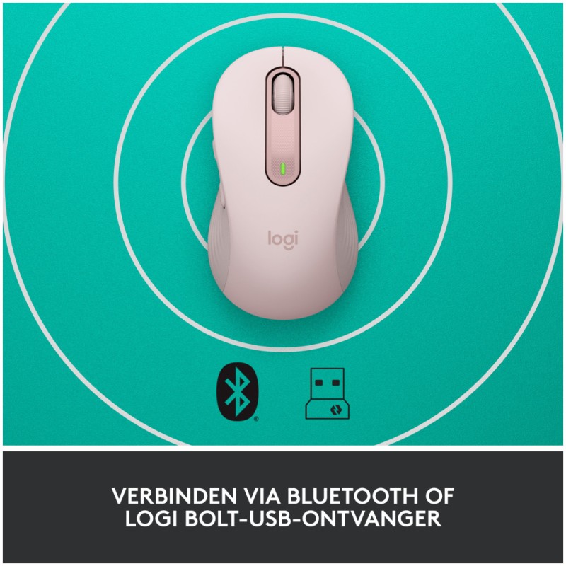Miš brezžična + Bluetooth Logitech M650 2000DPI Signature roza (910-006254) LOGITECH Miš brezžična + Bluetooth Logitech M650 2000DPI Signature roza (910-006254)
