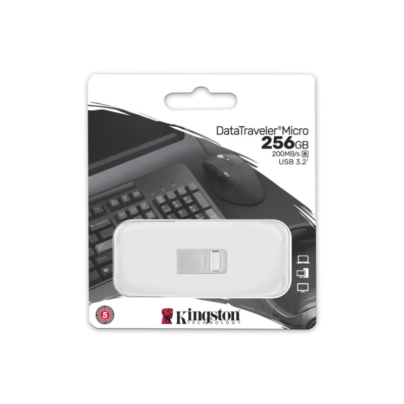 Spominski ključek 256GB USB 3.2 Kingston DT Micro 200MB/s - kovinski/micro/srebrn (DTMC3G2/256GB) KINGSTON Spominski ključek 256GB USB 3.2 Kingston DT Micro 200MB/s - kovinski/micro/srebrn (DTMC3G2/256GB)