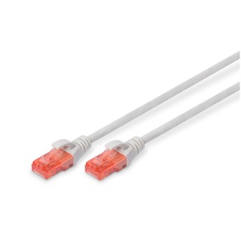 KABEL PATCH UTP Cat 6   0,25m  RJ45 1Gbit Digitus - siv