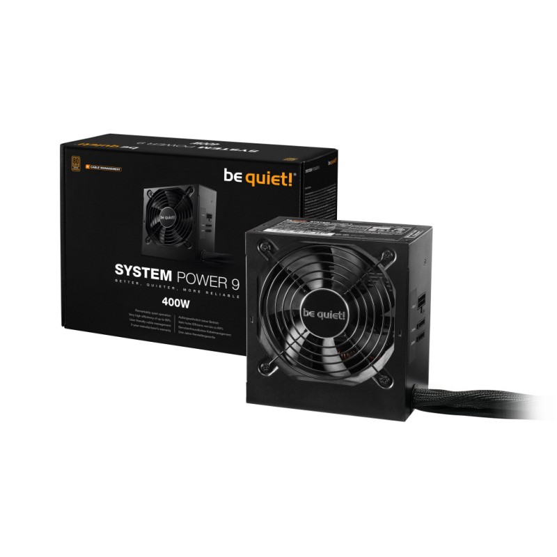 Napajalnik - 400W Bequiet System Power 9 CM 80Plus Bronze 89% Pol modularni 120mm črna (BN300) Bequiet Napajalnik - 400W Bequiet System Power 9 CM 80Plus Bronze 89% Pol modularni 120mm črna (BN300)