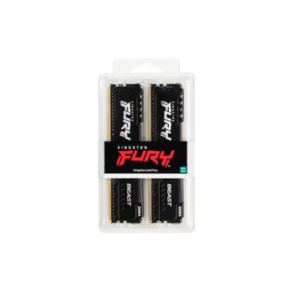 DDR4 16GB 3600MHz CL17 KIT (2x 8GB) Kingston Fury Beast XMP2.0 1,35V Gaming črna (KF436C17BBK2/16)