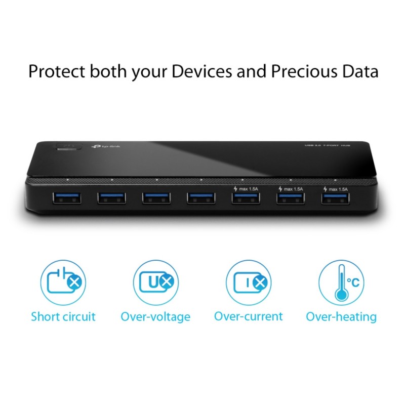 HUB USB 3.0 7portni TP-LINK UH700 zunanji z napajanjem TP-LINK HUB USB 3.0 7portni TP-LINK UH700 zunanji z napajanjem