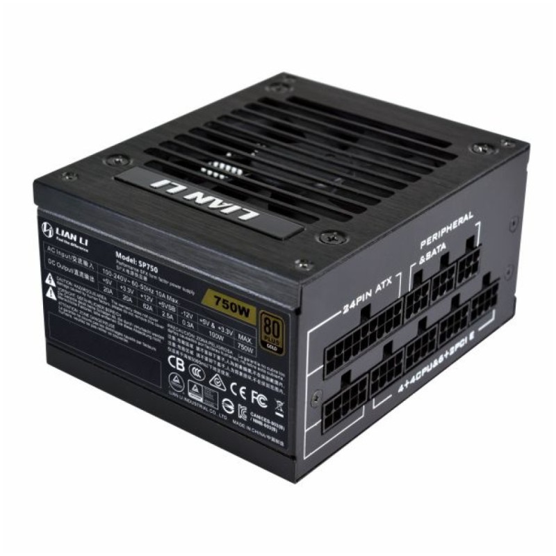 Napajalnik - 750W Lian-Li SFX 80Plus Gold 92% črna (D)100 mm X (W)63.5mm X (H)125 mm (SP750) Lian-Li Napajalnik - 750W Lian-Li SFX 80Plus Gold 92% črna (D)100 mm X (W)63.5mm X (H)125 mm (SP750)
