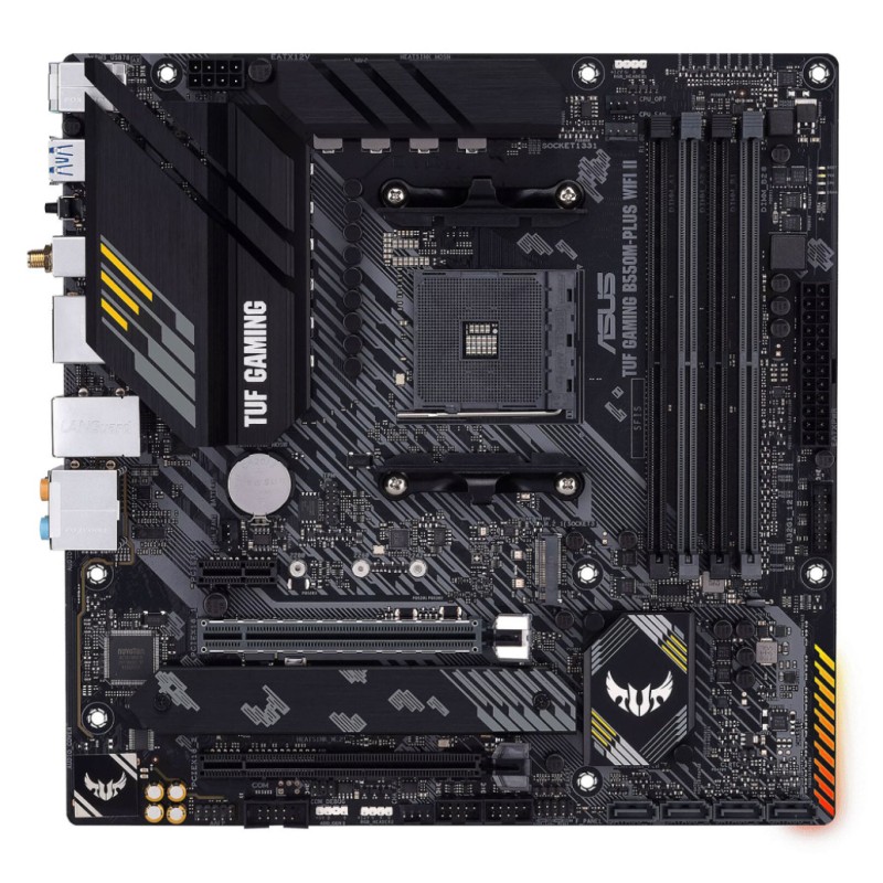 Osnovna plošča AM4 Asus TUF GAMING B550M-PLUS WIFI II microATX 1xHDMI 2.1 1xDisplayPort 1.4 ASUS Osnovna plošča AM4 Asus TUF GAMING B550M-PLUS WIFI II microATX 1xHDMI 2.1 1xDisplayPort 1.4