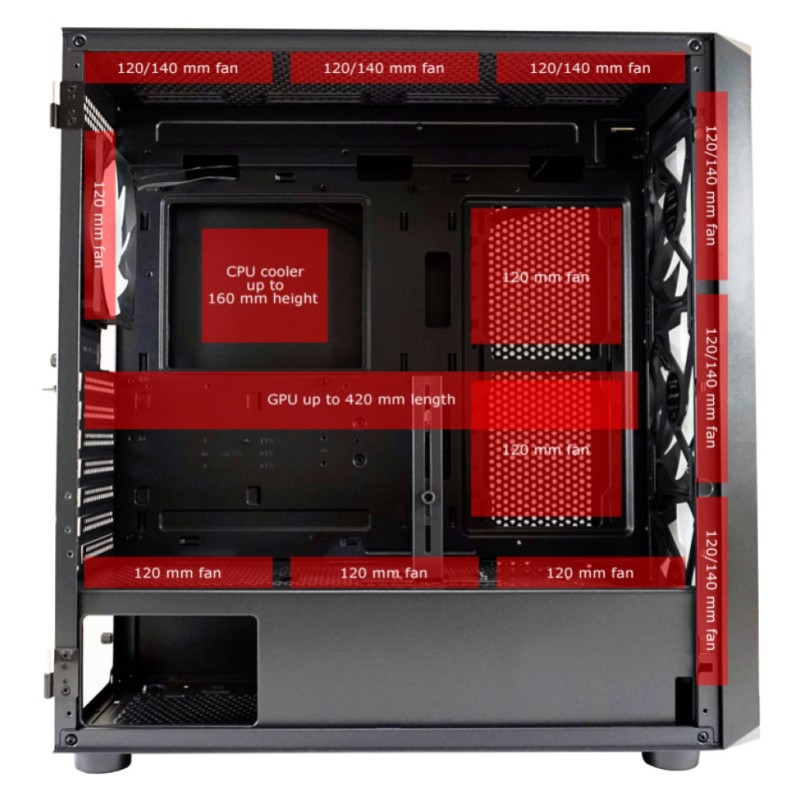 Ohišje LC Power Gaming 804B Obsession X MidiATX - črna RGB LC Power Ohišje LC Power Gaming 804B Obsession X MidiATX - črna RGB