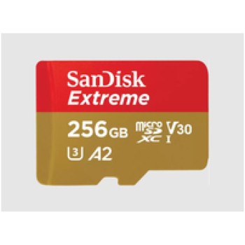 Spominska kartica SDXC-Micro 256GB Sandisk 190MB/s/130MB/s U3 V30 UHS-I +adapter (SDSQXAV-256G-GN6MA)