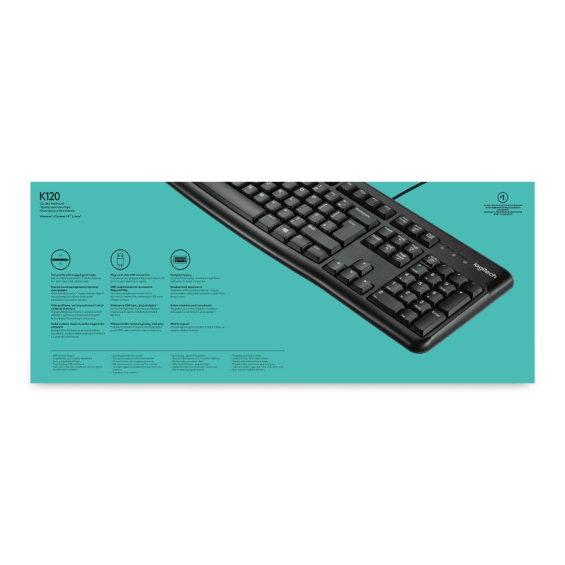 Tipkovnica Logitech K120 USB črna US OEM (920-002479) LOGITECH Tipkovnica Logitech K120 USB črna US OEM (920-002479)