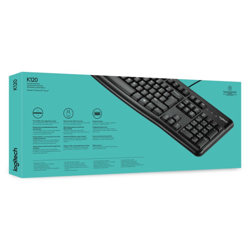 Tipkovnica Logitech K120 USB črna US OEM (920-002479) LOGITECH Tipkovnica Logitech K120 USB črna US OEM (920-002479)