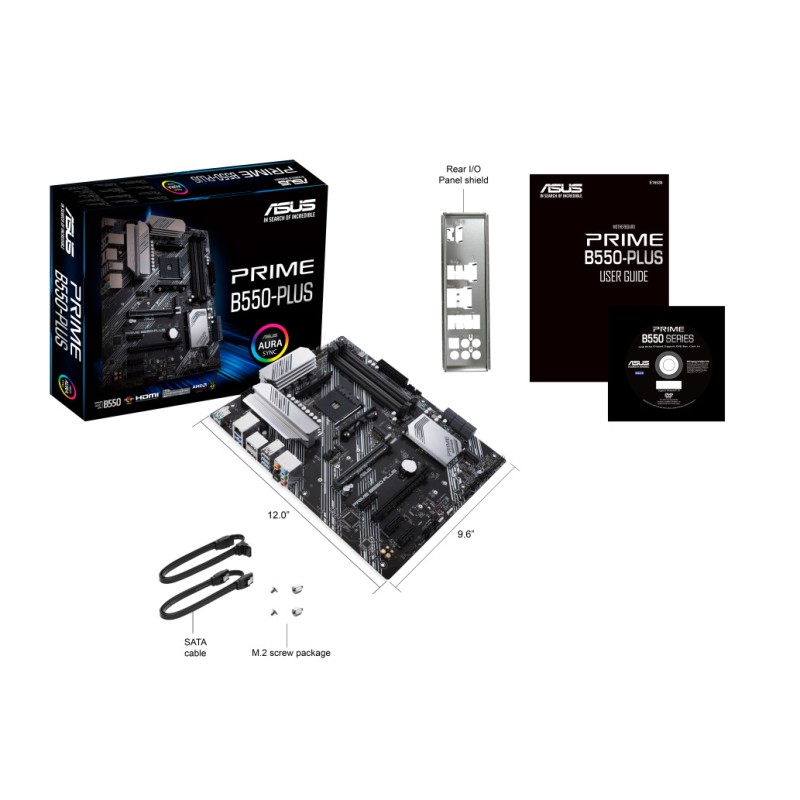 Osnovna plošča AM4 Asus PRIME B550-PLUS ATX 1xHDMI 2.1 1xDisplayPort 1.2 ASUS Osnovna plošča AM4 Asus PRIME B550-PLUS ATX 1xHDMI 2.1 1xDisplayPort 1.2
