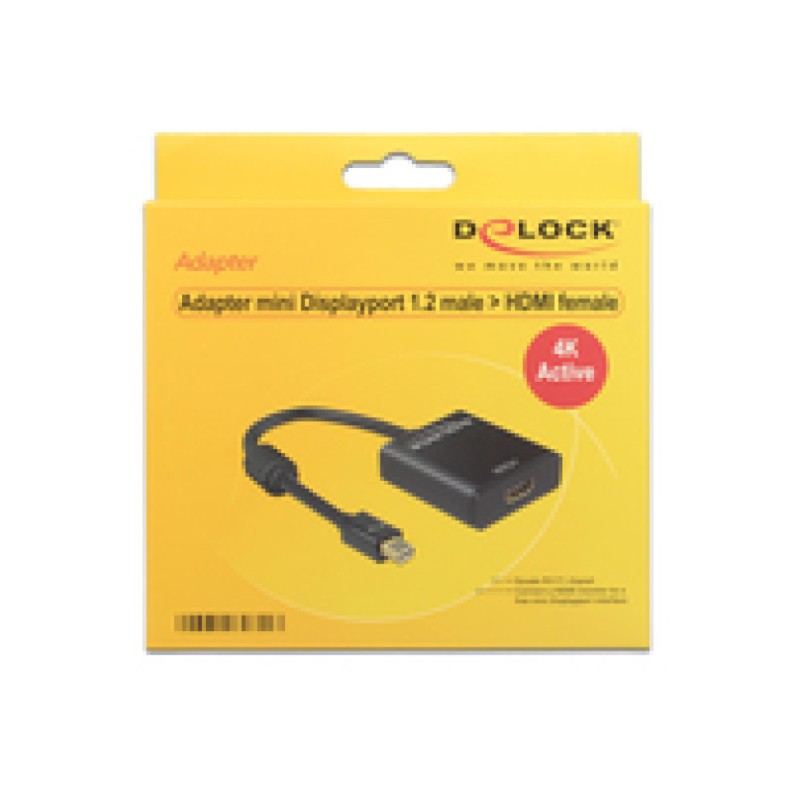 Adapter DisplayPort mini (m) => HDMI (ž) 4K Delock Delock Adapter DisplayPort mini (m) => HDMI (ž) 4K Delock