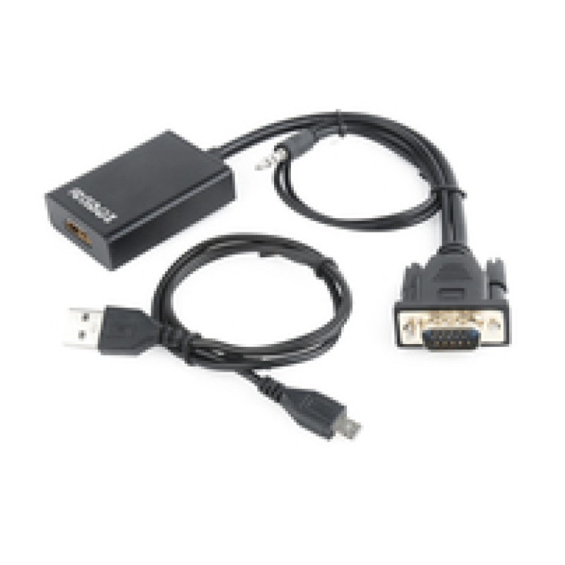 Pretvornik VGA (m) => HDMI (ž) Video ter avdio pretvornik Gembird (A-VGA-HDMI-01) Gembird Pretvornik VGA (m) => HDMI (ž) Video ter avdio pretvornik Gembird (A-VGA-HDMI-01)