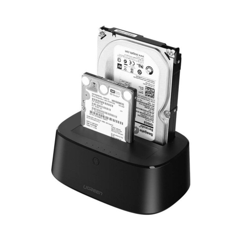 Priklopna postaja USB-A => SATA Dvojna priklopna postaja za SSD/HDD UGREEN CM198 EOL UGREEN Priklopna postaja USB-A => SATA Dvojna priklopna postaja za SSD/HDD UGREEN CM198 EOL