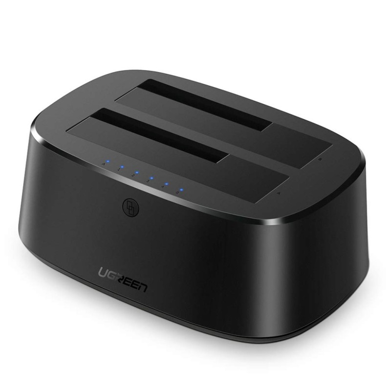 Priklopna postaja USB-A => SATA Dvojna priklopna postaja za SSD/HDD UGREEN CM198 EOL UGREEN Priklopna postaja USB-A => SATA Dvojna priklopna postaja za SSD/HDD UGREEN CM198 EOL