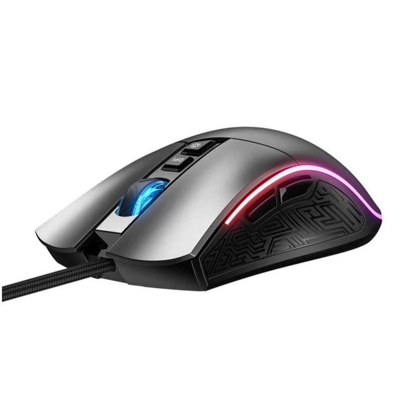 Miš USB Inphic PW6 optična gaming RGB 4800DPI - siva Inphic Miš USB Inphic PW6 optična gaming RGB 4800DPI - siva