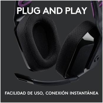 Slušalke brezžične Logitech naglavne z mikrofonom USB G535 črne LightSpeed (981-000972)