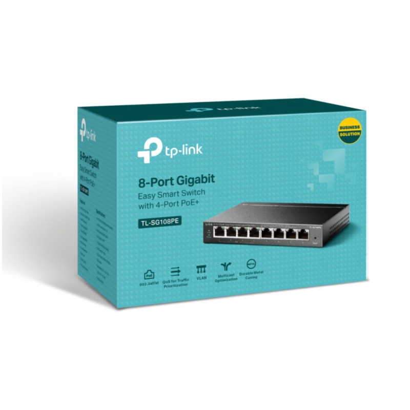 STIKALO 8-PORT TP-Link Easy Smart 100/1000 PoE Managed (TL-SG108PE) TP-LINK STIKALO 8-PORT TP-Link Easy Smart 100/1000 PoE Managed (TL-SG108PE)