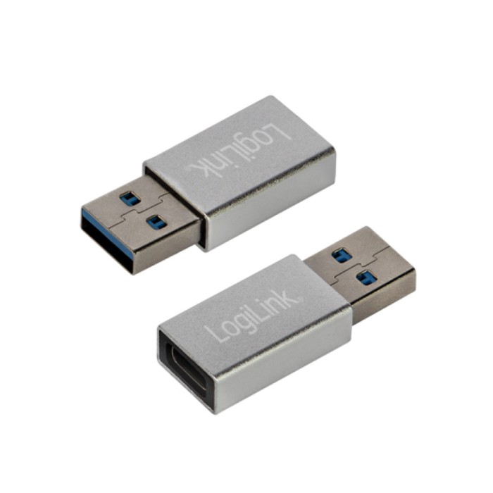 Adapter USB-A => USB-C (ž) 3.2 Gen1 SuperSpeed LogiLink, srebrn (AU0056) Adapter USB-A => USB-C (ž) 3.2 Gen1 SuperSpeed LogiLink, srebrn (AU0056)