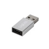 Adapter USB-A => USB-C (ž) 3.2 Gen1 SuperSpeed LogiLink, srebrn (AU0056)
