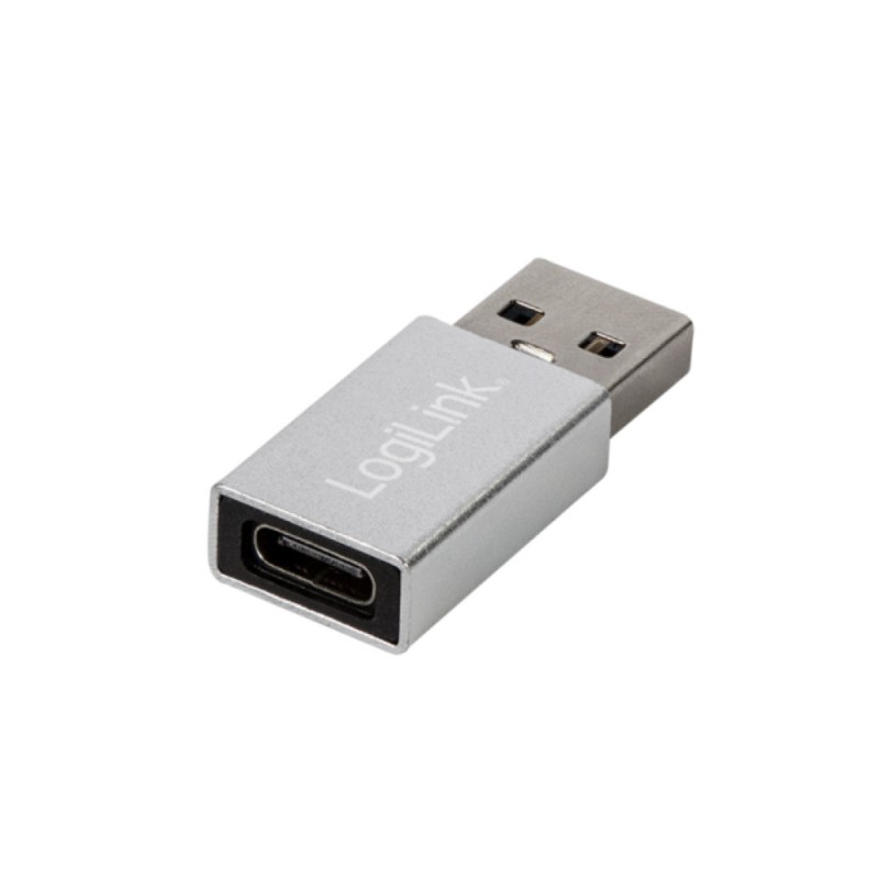 Adapter USB-A => USB-C (ž) 3.2 Gen1 SuperSpeed LogiLink, srebrn (AU0056) LOGILINK Adapter USB-A => USB-C (ž) 3.2 Gen1 SuperSpeed LogiLink, srebrn (AU0056)