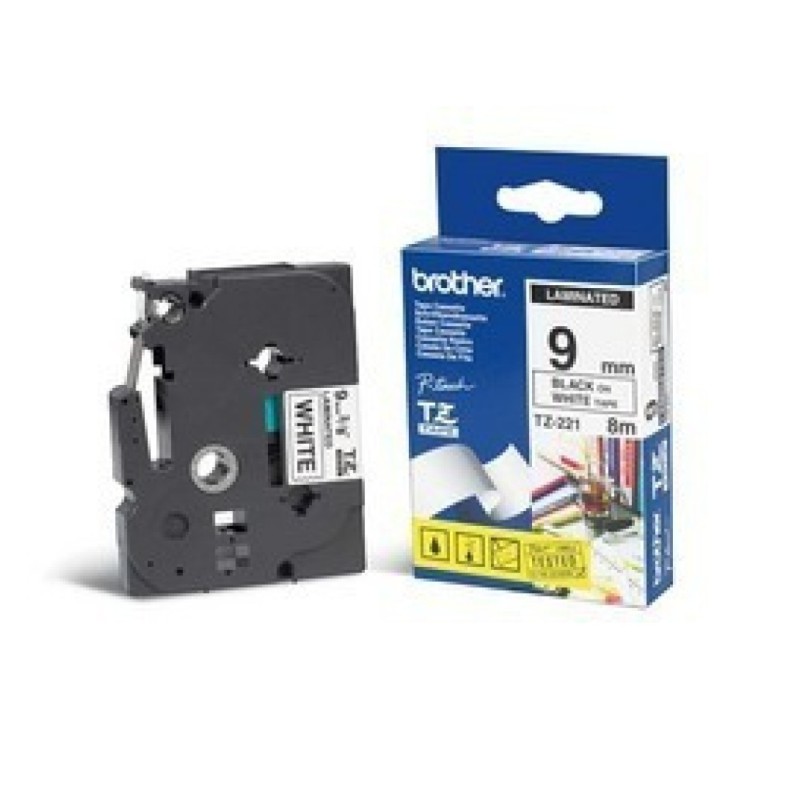TRAK BROTHER BEL - ČRN (9mm) (TZE221) Brother TRAK BROTHER BEL - ČRN (9mm) (TZE221)