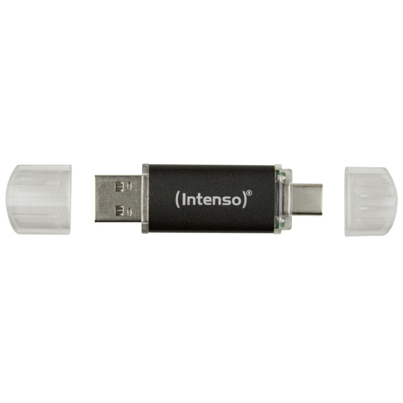 Spominski ključek 32GB USB 3.2/USB-C Intenso Twist Line 70MB/s - plastičen/s pokrovčkom/črn (3539490) INTENSO Spominski ključek 32GB USB 3.2/USB-C Intenso Twist Line 70MB/s - plastičen/s pokrovčkom/črn (3539490)