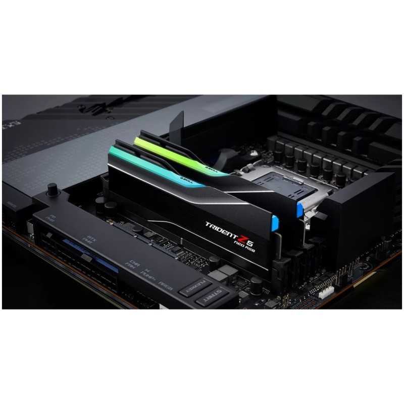 DDR5 32GB 6000MHz CL36 KIT (2x16GB) G.Skill RGB Trident TZ5 NEO Expo K2 1,35V Gaming črna (F5-6000J3636F16GX2-TZ5NR) G.Skill DDR5 32GB 6000MHz CL36 KIT (2x16GB) G.Skill RGB Trident TZ5 NEO Expo K2 1,35V Gaming črna (F5-6000J3636F16GX2-TZ5NR)