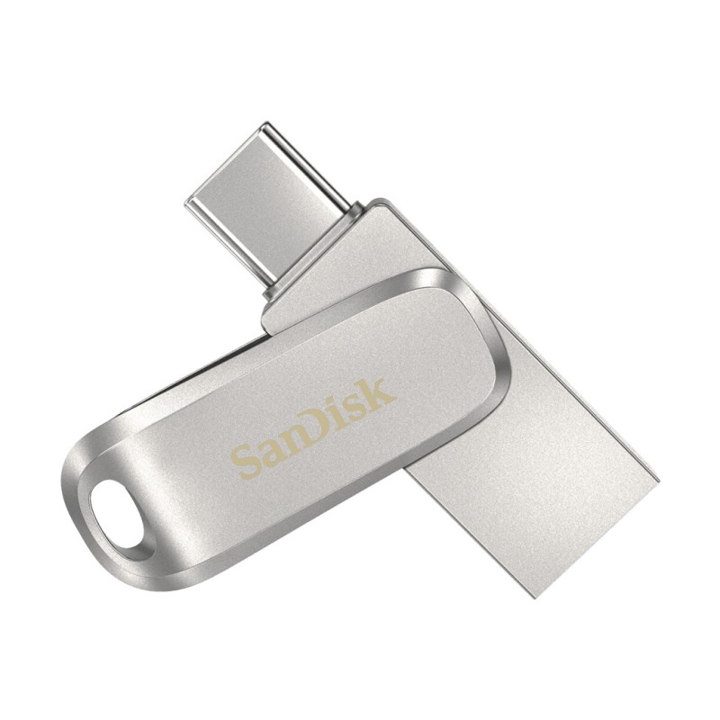 Spominski ključek 32GB USB 3.2/USB-C Sandisk Ultra Dual Luxe 150MB/s kovinski vrtljiv srebrn (SDDDC4-032G-G46) SANDISK Spominski ključek 32GB USB 3.2/USB-C Sandisk Ultra Dual Luxe 150MB/s kovinski vrtljiv srebrn (SDDDC4-032G-G46)