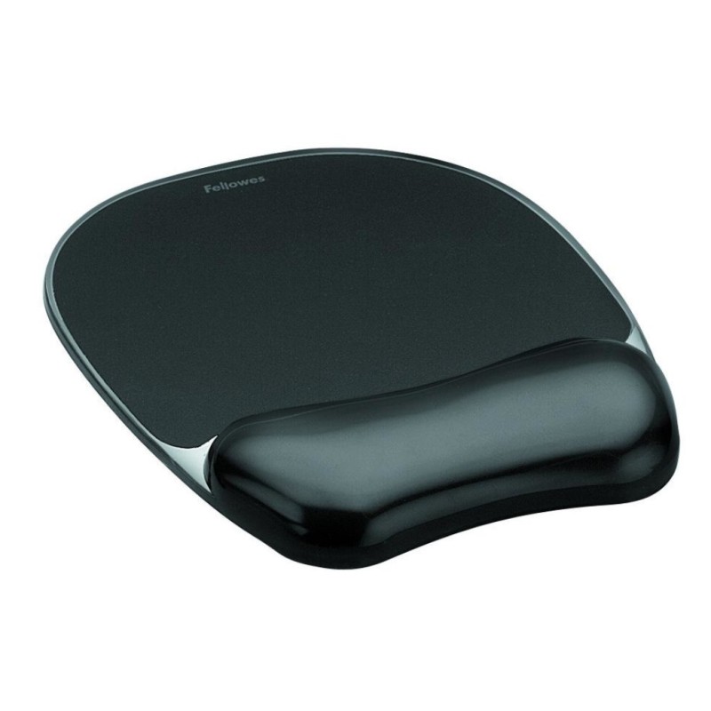 Podloga za miško z gelom ergonomska Fellowes Crystal™ črna FELLOWES Podloga za miško z gelom ergonomska Fellowes Crystal™ črna