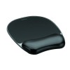 Podloga za miško z gelom ergonomska Fellowes Crystal™ črna FELLOWES Podloga za miško z gelom ergonomska Fellowes Crystal™ črna