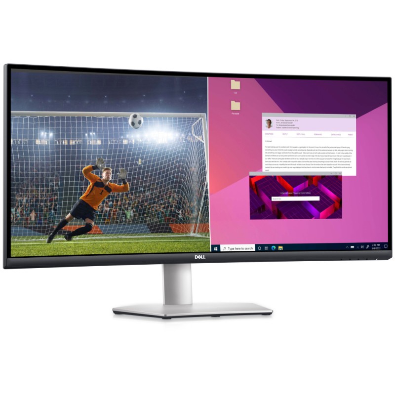 Monitor Dell 86,4 cm (34,0) S3423DWC 3440x1440 Curved 100Hz VA 4ms 2xHDMI DisplayPort USB-C 65W 2xUSB3.2 HAS 3H sRGB99% FreeSync KVM-Auto EOL Dell Monitor Dell 86,4 cm (34,0) S3423DWC 3440x1440 Curved 100Hz VA 4ms 2xHDMI DisplayPort USB-C 65W 2xUSB3.2 HAS 3H sRGB99% FreeSync KVM-Auto EOL