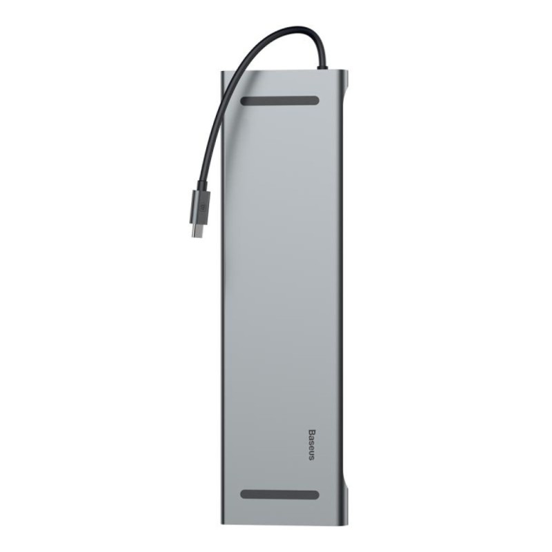 Priklopna postaja USB-C => 3x USB 3.0 tip A USB-C PD 60W 2x HDMI VGA microSD/SD/MMC RJ45 AUX Baseus Enjoyment Series srebrn (CATSX-G0G) Baseus Priklopna postaja USB-C => 3x USB 3.0 tip A USB-C PD 60W 2x HDMI VGA microSD/SD/MMC RJ45 AUX Baseus Enjoyment Series srebrn (CATSX-G0G)