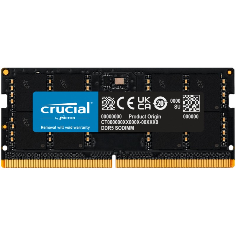 SO-DIMM DDR5 32GB 4800MHz CL40 Single (1x32GB) Crucial Value 1,1V Notesniki (CT32G48C40S5) CRUCIAL SO-DIMM DDR5 32GB 4800MHz CL40 Single (1x32GB) Crucial Value 1,1V Notesniki (CT32G48C40S5)
