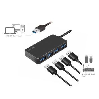 HUB USB 3.2 4portni LogiLink (UA0396) HUB USB 3.2 4portni LogiLink (UA0396)