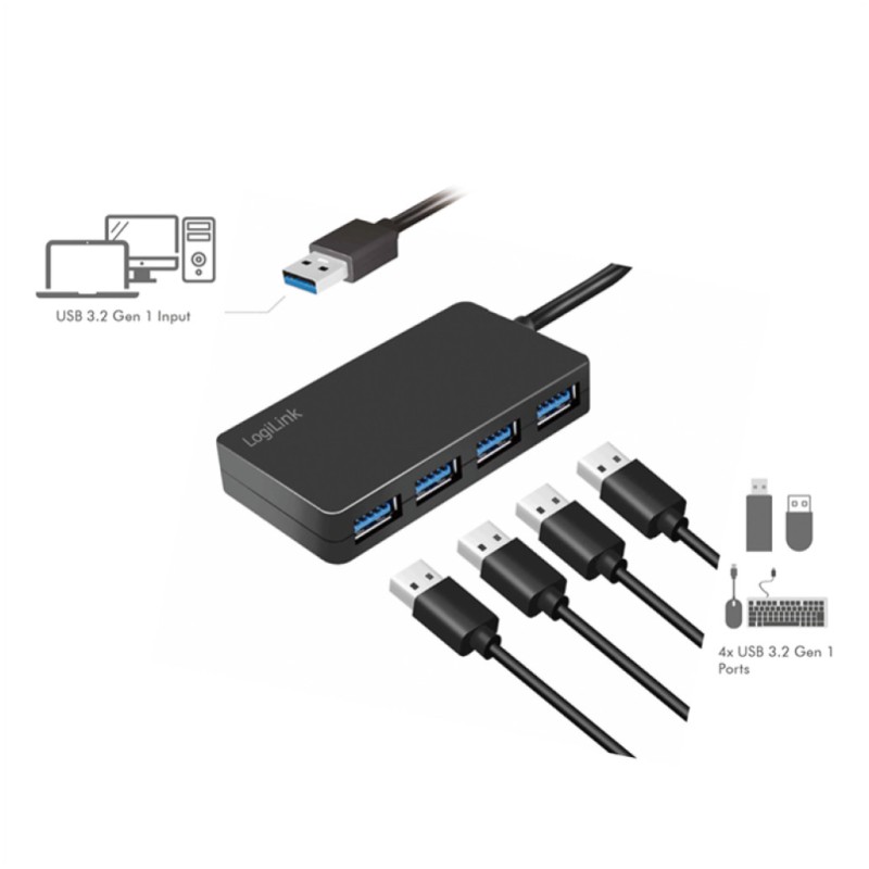HUB USB 3.2 4portni LogiLink (UA0396) LOGILINK HUB USB 3.2 4portni LogiLink (UA0396)