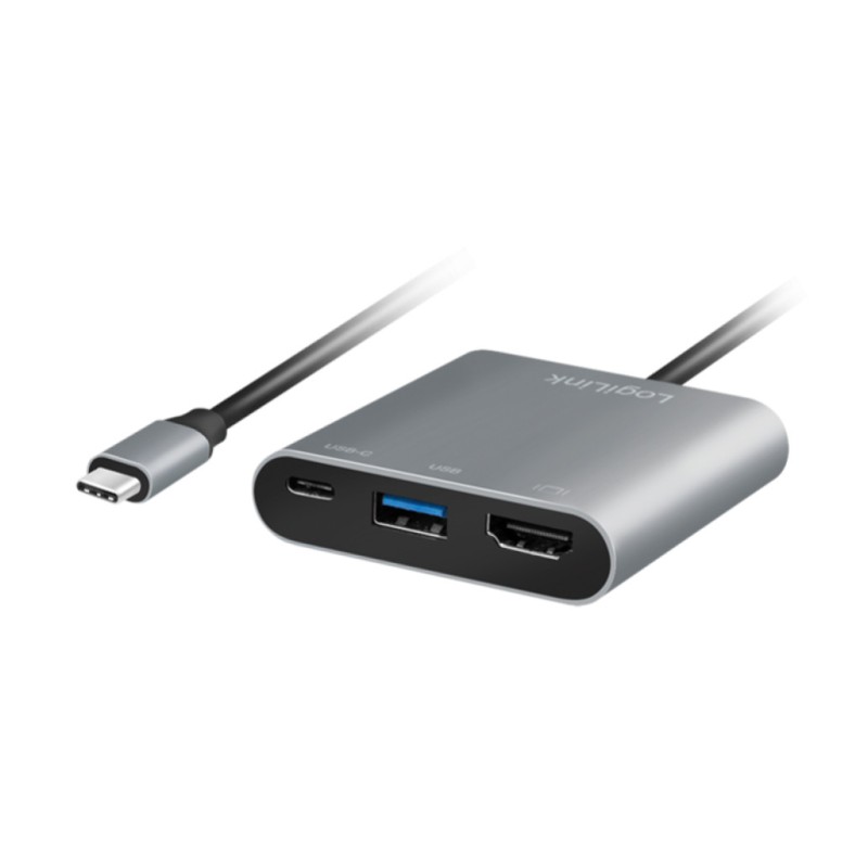 Priklopna postaja USB-C => 1xUSB 3.2 1xUSB-C(PD 100W) 1x HDMI 4K@60Hz Logilink (UA0390) LOGILINK Priklopna postaja USB-C => 1xUSB 3.2 1xUSB-C(PD 100W) 1x HDMI 4K@60Hz Logilink (UA0390)