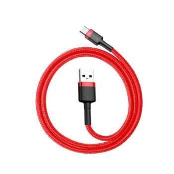 Kabel USB-C => USB-A 2.0 tekstil ovoj 1,00m 3A Baseus Cafule - rdeč (CATKLF-B09) Kabel USB-C => USB-A 2.0 tekstil ovoj 1,00m 3A Baseus Cafule - rdeč (CATKLF-B09)