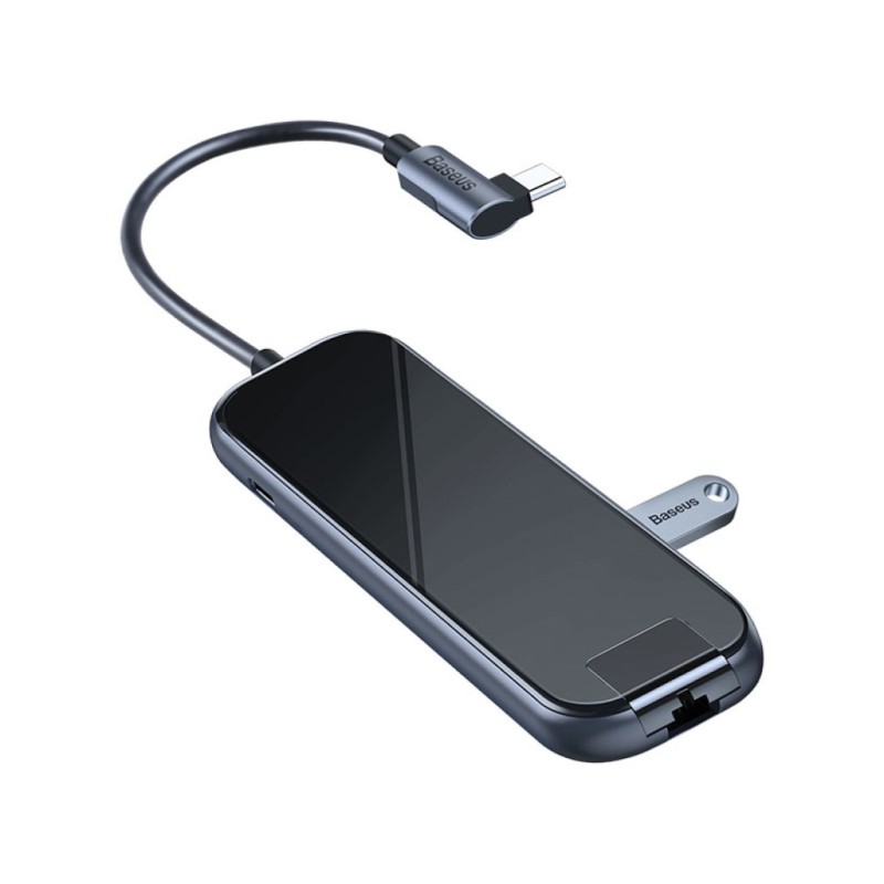 Priklopna postaja USB-C => 3x USB 3.0 tip A 1x USB-C PD 60W 1x HDMI 4K@30Hz 1x RJ45 Giga Baseus (CAHUB-DZ0G) Baseus Priklopna postaja USB-C => 3x USB 3.0 tip A 1x USB-C PD 60W 1x HDMI 4K@30Hz 1x RJ45 Giga Baseus (CAHUB-DZ0G)
