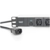 Razdelilec Digitus 48cm 10xEuro C13 ALU UPS Digitus črno/siv
